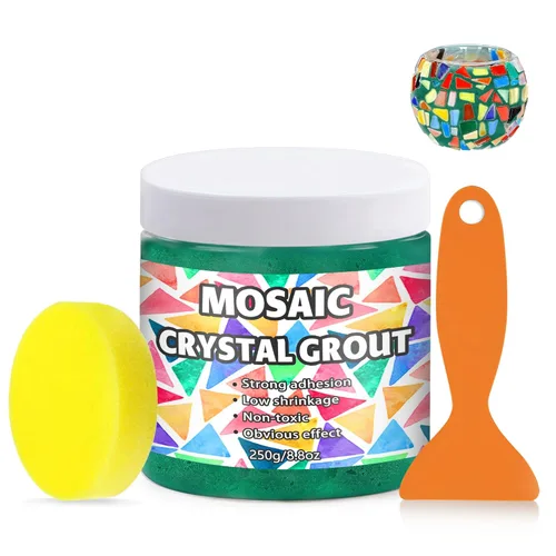 Miniatura 9 de Lechada de cristal de mosaico, herramientas de azulejos de mosaico, accesorios de mosaico, esencial para lechada hecha a mano y perfecto para Dorado