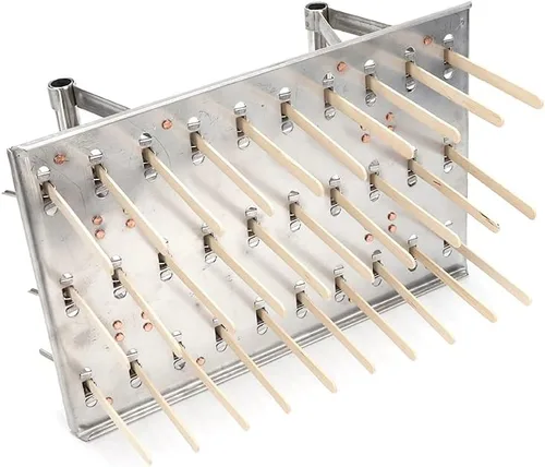 Miniatura 4 de 20 moldes para paletas, kit de soporte de moldes de paletas de hielo de acero inoxidable comercial GDAE10 con 100 palos de bambú reutilizables