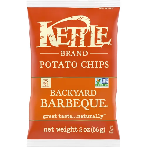 Miniatura 80 de Kettle Brand Papas Fritas, Backyard Barbeque Kettle Chips, Bolsa de Aperitivos, 1.5 Oz