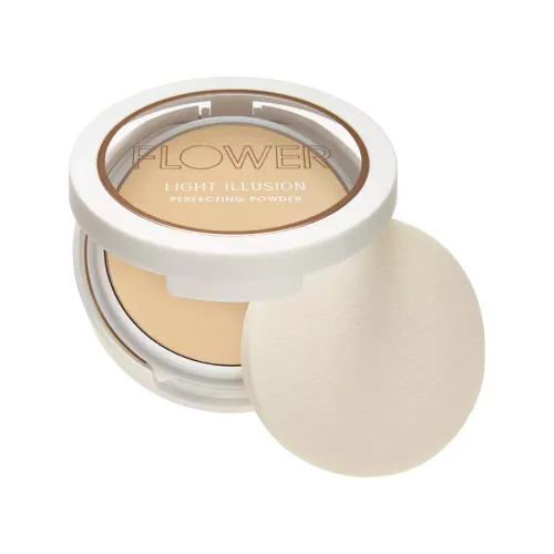 Miniatura 3 de FLOWER Beauty By Drew Barrymore Light Illusion Perfecting Powder - Base en polvo + polvo fijador para maquillaje - Cobertura media construible