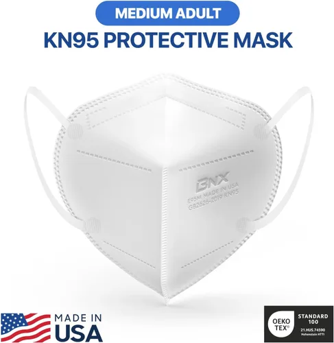 Miniatura 5 de AccuMed BNX KN95 Face Masks Made in USA (Adult Large, Adult Medium, Kids Small) (Earloop) (Model: E95/E95M/E95S)