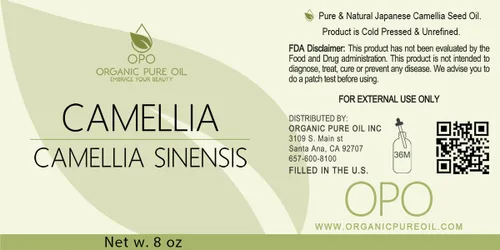 Miniatura 3 de OPO Aceite de semilla de camelia, 8 onzas, puro, sin refinar, prensado en frío, sin OMG, aceite portador japonés a granel para piel, cabello, uñas