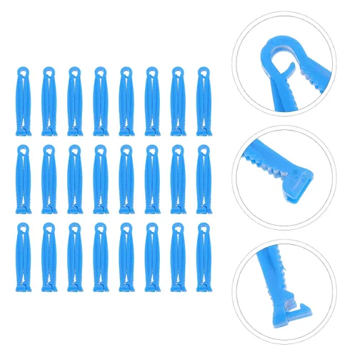 Miniatura 2 de Happyyami 100 clips desechables para cordón para ganado, material seguro, diseño antideslizante para recién nacidos, para lechones, corderos, ganado