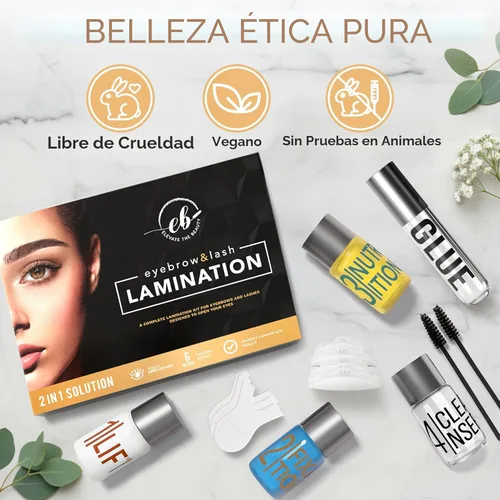 Miniatura 4 de Kit de laminación de cejas y pestañas Uso en casa y salón de belleza Kit profesional de laminación de cejas 2 en 1 y levantamiento de pestañas