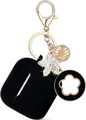Miniatura 2 de Koujaon Airpods 4 Fundas de silicona protectora para Airpod 4 con llavero brillante para auriculares inalámbricos Apple AirPods de 4ª