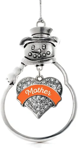 Miniatura 223 de Inspired Silver - Big Sis - Adorno de Navidad plateado - Adorno de árbol de Navidad con dije de corazón con circonita cúbica - Decoración colgante