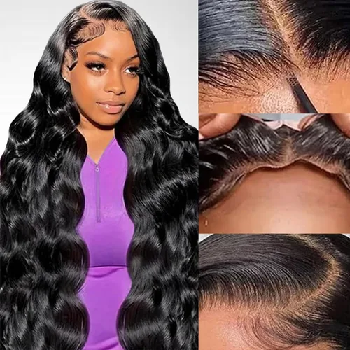 Miniatura 14 de Pelucas de cabello humano con cierre de encaje HD de 16 pulgadas, 5 x 5, pelucas de cabello humano sin pegamento listas para usar, pelucas