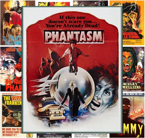 Miniatura 6 de Mini-carteles de película (13 carteles de 8 x 11 pulgadas) Zombies Horror Vintage Pósters de películas cubiertas de película de explotación retro
