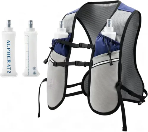 Miniatura 10 de Alpheratz Chaleco de hidratación para correr con vejiga de agua de 16.9 fl oz, correas ajustables ligeras para el pecho, mochila de hidratación