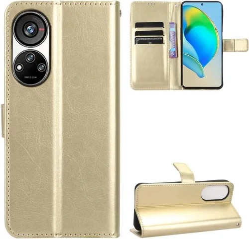 Miniatura 40 de Funda para Boost Mobile Celero 5G + Funda de piel con tapa para Boost Mobile Celero 5G Plus, color negro