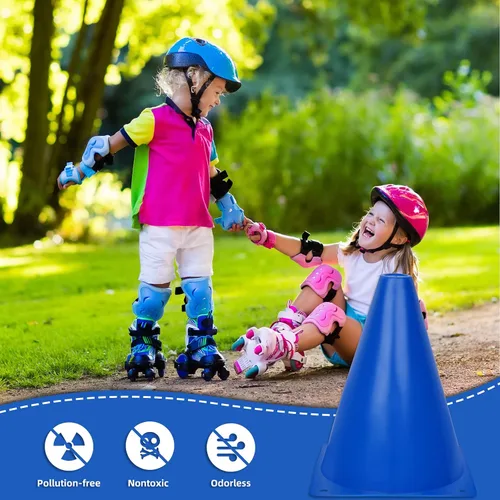 Miniatura 6 de Win SPORTS Juego de conos de tráfico de plástico para entrenamiento, conos de agilidad para interiores y exteriores y eventos festivos