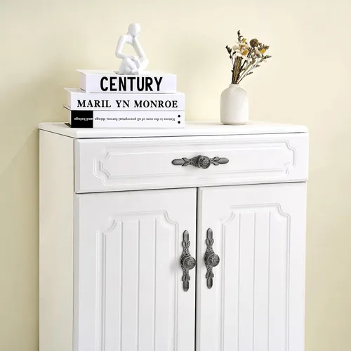 Miniatura 3 de Pomo Redondo con Placa Trasera - Paquete de 10 (Perilla de 1-1/5" y Placa de 5-4/5"), Pomos de Cajón Gris Plomizo, Estilo de Moda para Decoración