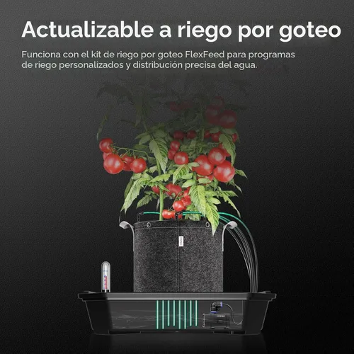 Miniatura 8 de VIVOSUN Paquete de 4 Macetas de Autoriego FlexFeed, Base de Maceta de Tela con Riego Automático con Medidor de Agua y Ventana de Mantenimiento