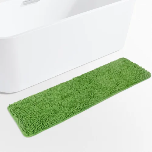 Miniatura 119 de Yeaban Alfombra de pasillo de baño de 24 x 72 pulgadas, antideslizante, alfombra de baño larga de felpilla gruesa, absorbente y lavable, alfombra