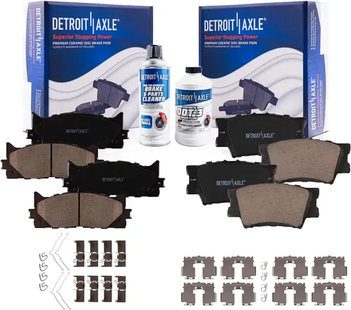 Miniatura 19 de Detroit Axle - Kit de freno delantero para Dodge Ram 1500 Durango Dakota Chrysler Aspen Dakota Driver Side Disco Freno Pinza de freno de cerámica