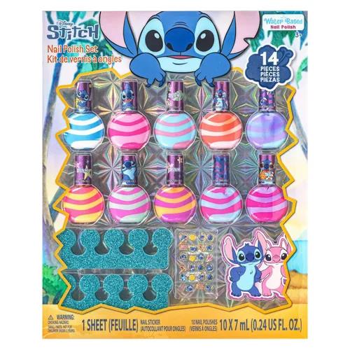Miniatura 9 de Set de esmalte de uñas Townley Girl Alicia en el País de las Maravillas de 10 piezas, a base de agua, removible con colores brillantes, brillantes
