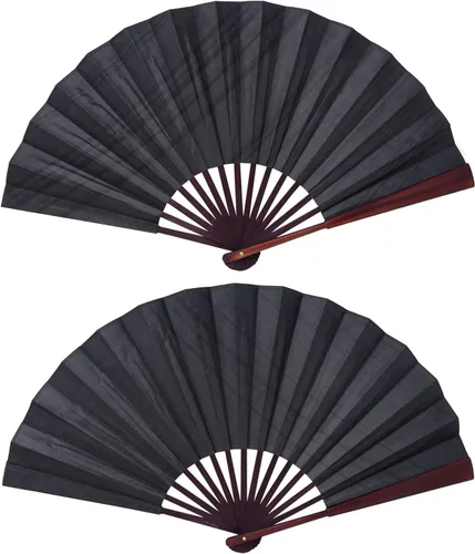 Miniatura 4 de Honbay 2 ventiladores plegables grandes chinos de Tai Chi, ventiladores de mano de Kung Fu para decoración de festivales de baile, regalo