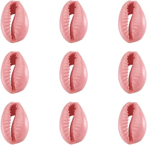 Miniatura 13 de Cheriswelry 200 cuentas de concha de cauri de ojo malvado sin perforar para playa, diseño de conchas marinas, corte liso, cuentas espaciadoras