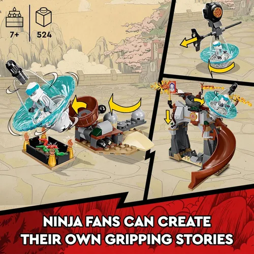 Miniatura 3 de LEGO NINJAGO Ninja Training Center 71764 Kit de construcción con NINJAGO Zane y Jay, una figura de serpiente y un juguete giratorio; juguetes