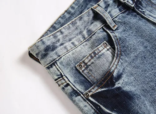 Miniatura 6 de OIIIO Pantalón vaquero de pierna recta rasgados para hombre