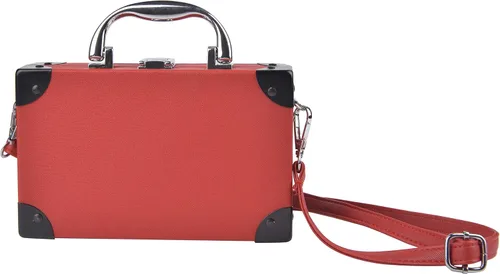 Miniatura 3 de QZUnique Bolso de hombro en forma de cinta con grabador de radio PU Crossbody bolso de noche retro para mujer, bolso de mano