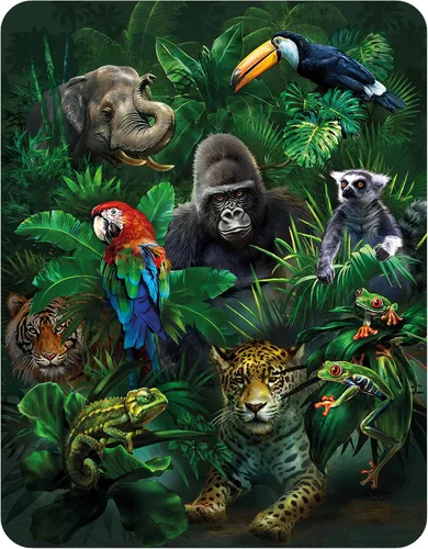 Miniatura 22 de 3D LiveLife Imán - A Love So Grand de Deluxebase. Imán lenticular para refrigerador de animales salvajes. Imanes planos decorativos 3D Gorilla.