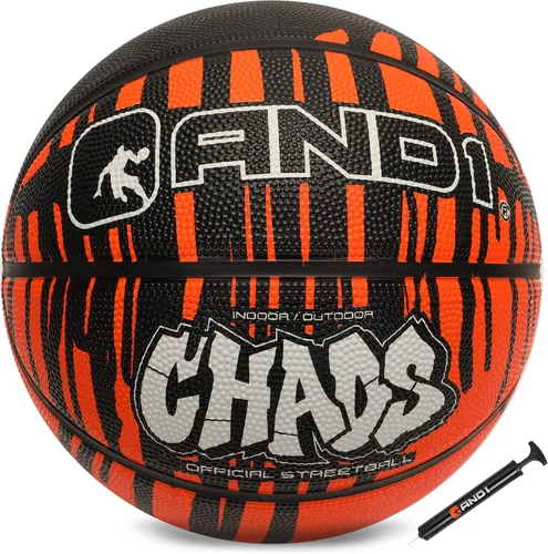 Miniatura 15 de AND1 Chaos Basketball: Official Regulation (29.5 inches) Rubber - Deep Channel Construction Streetball, Made for Indoor Outdoor Basketball