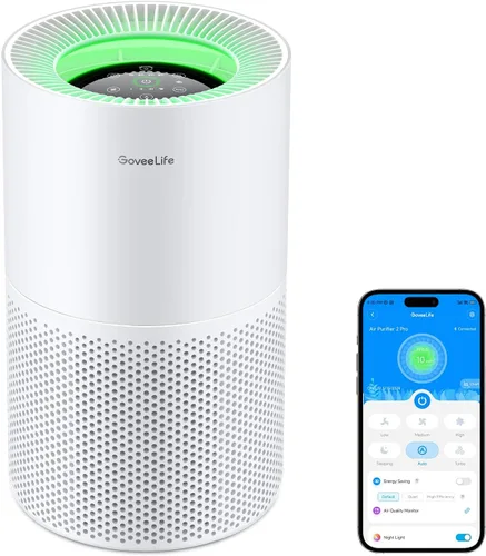 Miniatura 11 de GoveeLife Purificadores de aire para el hogar, purificador de aire inteligente para habitaciones grandes con aplicación y control Alexa, cubre hasta