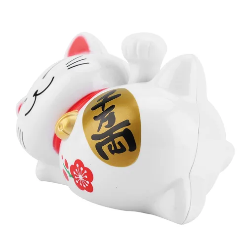 Miniatura 8 de Gato de la suerte, brazo agitador de gato, estatua de gato de la suerte, brazo móvil de gato agitado, energía solar, gato de dinero de la suerte