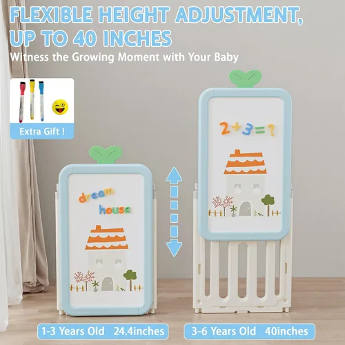 Miniatura 4 de DEYGIA Organizador plegable de almacenamiento de juguetes para niños con 10 contenedores extraíbles y estantería de 3 niveles, organizador