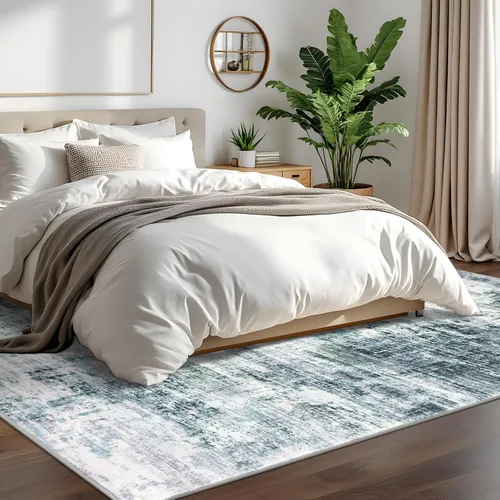 Miniatura 350 de IOHOUZE Alfombra abstracta lavable de 3 x 12 pies para pasillos, antideslizante para cocina, camino de entrada de lana sintética para interiores