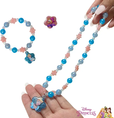 Miniatura 5 de LUV HER Disney Girls Jewelry Set - Dress up Toy Jewelry Box Set with Bead Necklace, Bracelet and Ring - Play Accessories - Ages 3+