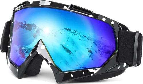 MAMBAOUT Gafas de esquí de nieve para adultos, gafas de snowboard para jóvenes, adolescentes, hombres y mujeres, gafas de moto de nieve de visión