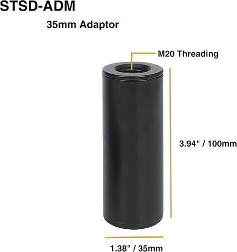 Miniatura 3 de Sound Town Par de adaptadores de soporte para altavoces, fundas adaptadoras M20 a 1.378 in para bridas de altavoces (par STSD-ADM)
