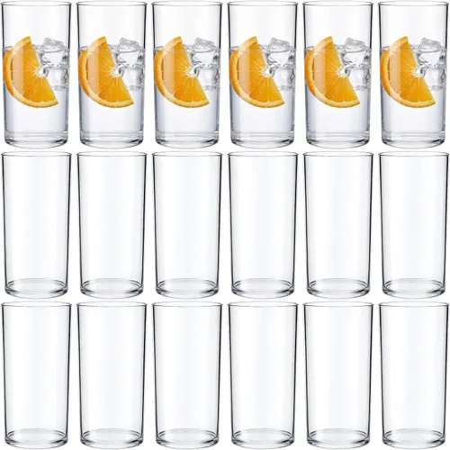 Miniatura 13 de Gerrii 10 vasos de plástico transparente para beber, reutilizables, irrompibles, para jugos, acrílicos, aptos para lavavajillas, para adultos