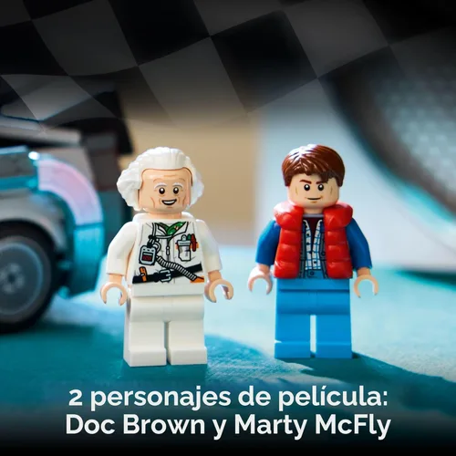 Miniatura 5 de LEGO Speed Champions Máquina del Tiempo de Regreso al Futuro - Juguete de construcción para niños, juguete de coche de simulación y exhibición con 2
