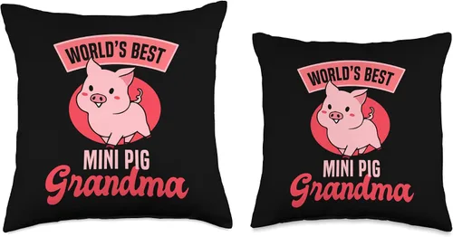 Miniatura 3 de World's Best Mini Pig Grandma Almohada para dueño de cerdo miniatura