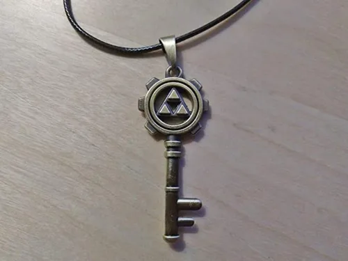 Miniatura 4 de Zelda - Collar con llave de esqueleto, collar con hoja de llave, collar con llave de cofre del tesoro, Metal