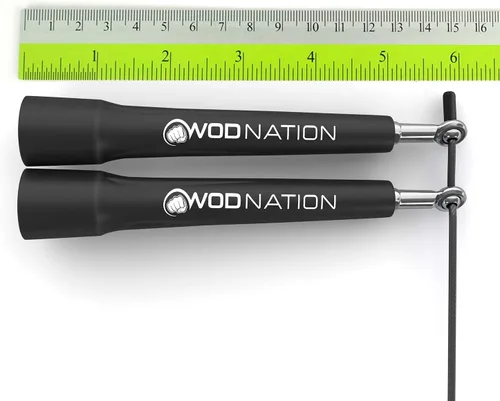 Miniatura 3 de WOD Nation Cuerda de saltar de velocidad ajustable para hombres, mujeres y niños - Cuerda de saltar de fitness ultrarrápida perfecta para boxeo