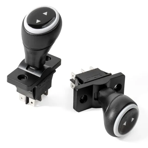 Miniatura 2 de 2 piezas 6 V 12 V weelye niños parachoques coche Joystick piezas de repuesto hacia adelante interruptor de marcha atrás joystick, rotación del coche