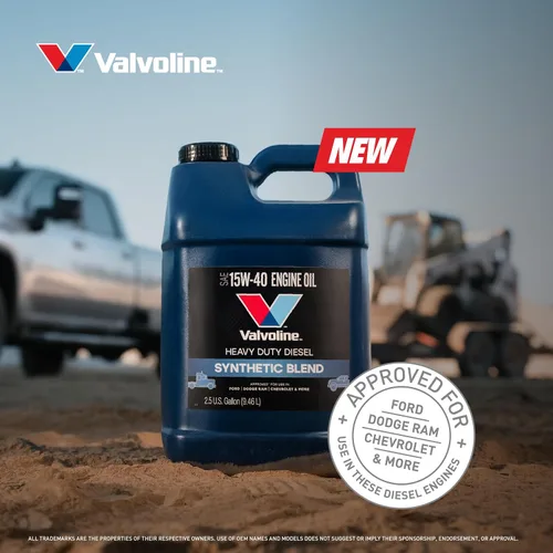 Miniatura 5 de Valvoline Heavy Duty Synthetic Blend 15W-40 Aceite de motor diésel sintético de alta resistencia, 2.5 gal, caja de 2