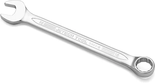 Jetech Llave combinada de 15 mm - Llaves de grado industrial con diseño de 12 puntos, compensación de 15 grados, fabricadas con cromo vanadio