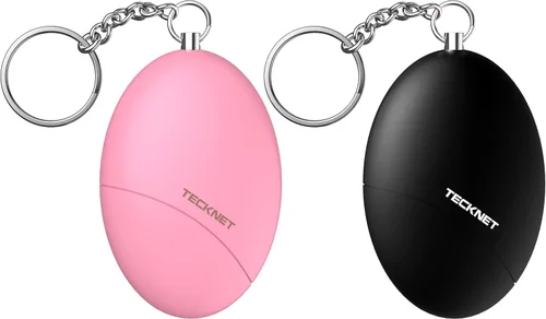 Miniatura 10 de Alarma de seguridad personal para mujeres, paquete de 2 llaveros de autodefensa impermeable de 140 dB para viajes, alarma personal, sirena fuerte