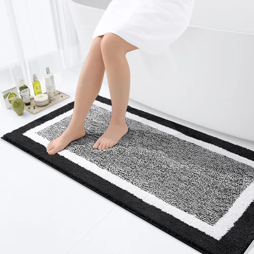 Miniatura 51 de OLANLY Alfombras de baño 24x16, tapete de baño de microfibra extra suave y absorbente, antideslizante, lavable a máquina, alfombra de baño esponjosa