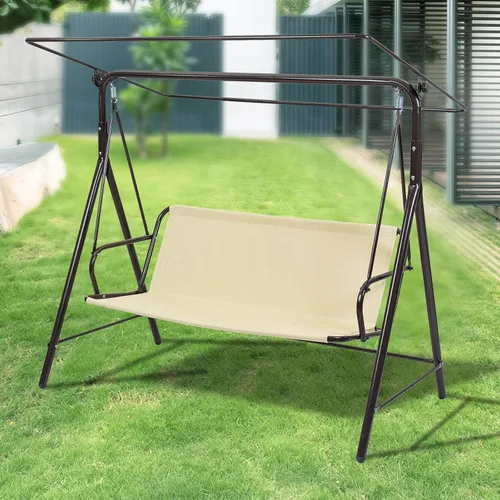 Miniatura 5 de Funda de repuesto para asiento de columpio para porche al aire libre, 600D Oxford gruesa impermeable, fundas de tela de repuesto para asiento de 3