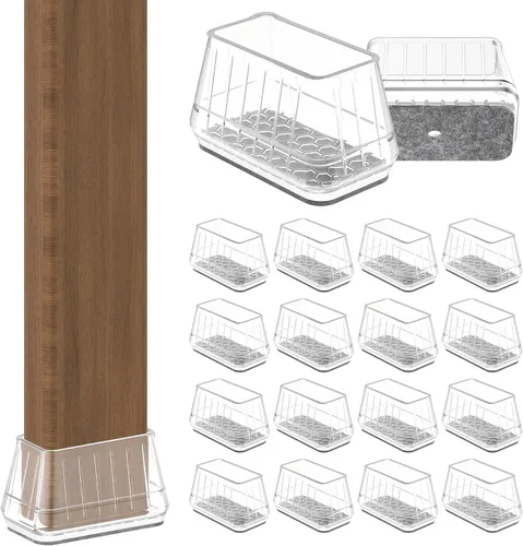 Miniatura 48 de 24 piezas de protectores de piso de silicona extra pequeños para patas de silla para pisos de madera dura, fundas engrosadas de goma para patas