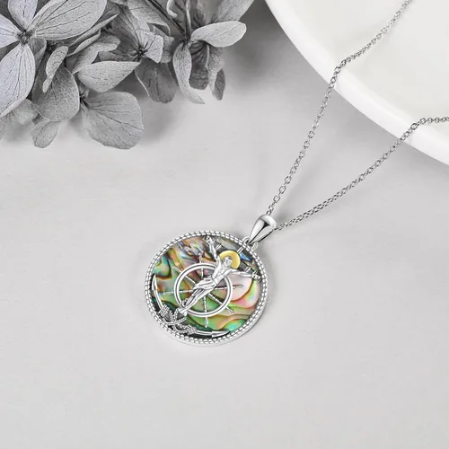 Miniatura 2 de ONEFINITY St MichaelNefertitiAnubisAnkhMaryMedusaJesusLolita Skull Necklace 925 Sterling Silver Angel Pendant New Years Necklace Jewelry Gifts for