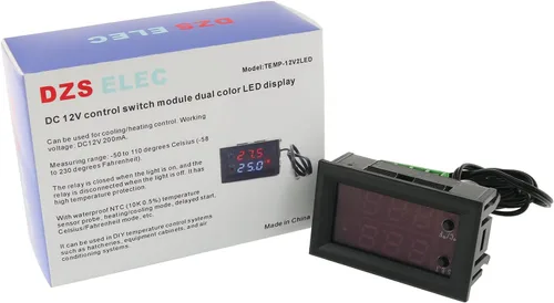 Miniatura 7 de DZS Elec Controlador de temperatura -50 a 110 Celsius (-58 a 230 F) DC 12V Módulo de interruptor de control de termostato programable