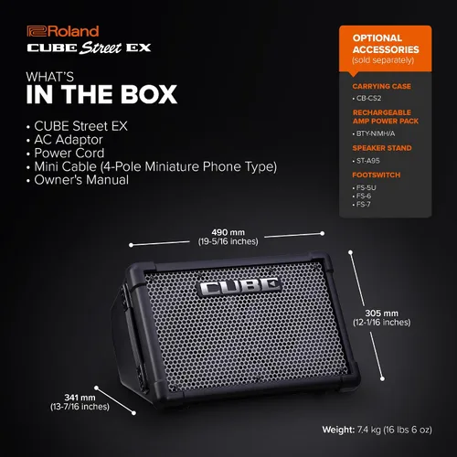 Miniatura 6 de Roland CUBE Street EX amplificador de 4 canales a batería de 50 vatios