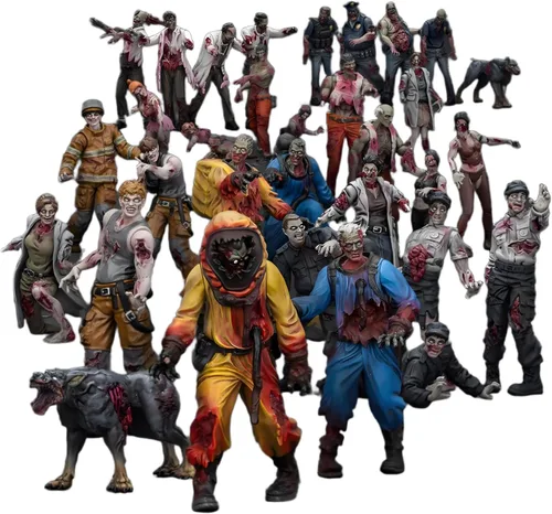 JOYTOY Dark Source Zombie - Figura de Acción 1/25, 11 piezas con articulaciones móviles y desmontables, figuras de zombi en miniatura para